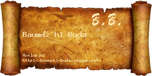 Baumöhl Buda névjegykártya